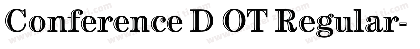 Conference D OT Regular字体转换